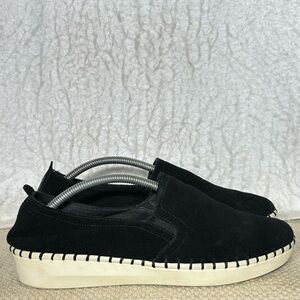 Skechers Womens Black Suede Sepulveda 2.0 SlipOn Casual Loafer Flat Shoes SZ 8.5